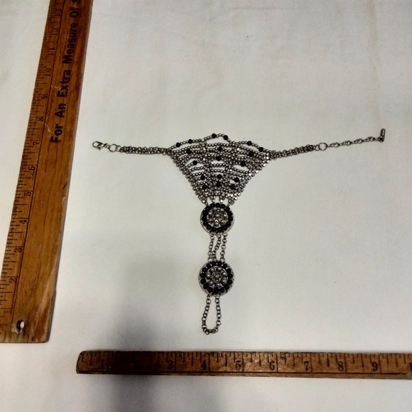 Iris Apfel & Bajalia Black & Silver Panja Hand Bracelet - Picture 8 of 14